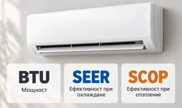 Какво означават BTU, SEER и SCOP?